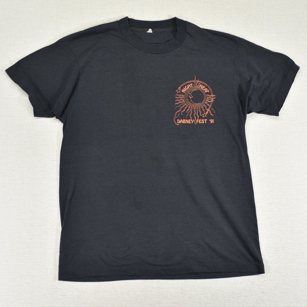 Vintage Screen Stars Mens L Single Stitch T Shirt Dabney Fest 1991 Night Heat